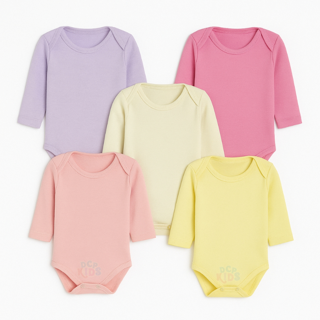 Kit 5 Body Bebê Roupinha Enxoval Menino e Menina Algodão