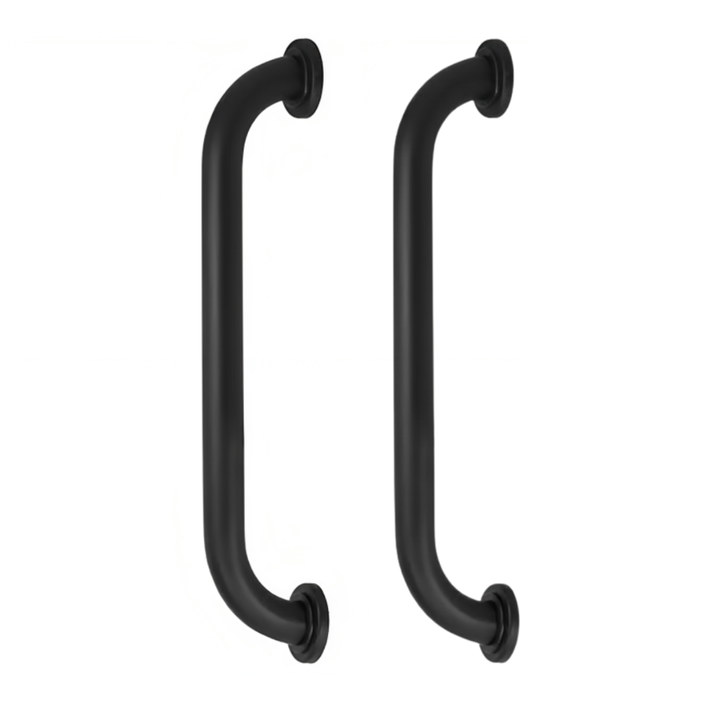Kit 2 Barras de Apoio 50cm Preta Alça Suporte Deficiente Idoso Banheiro em Oferta na Shopee