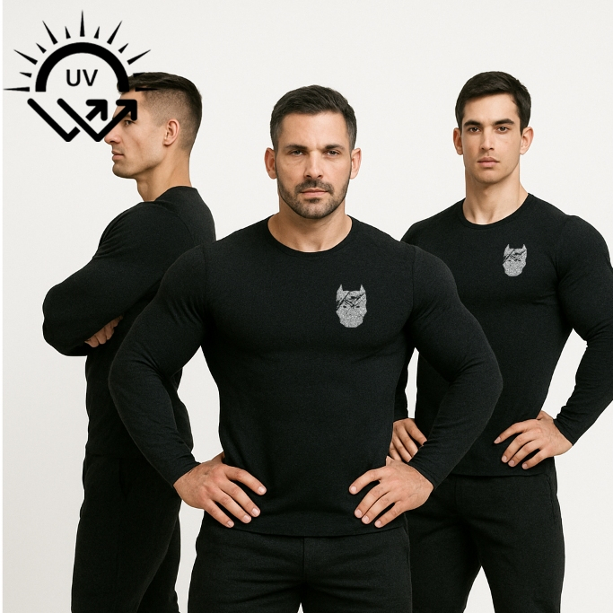 Kit Com 3 Camisa Térmica Pitmonster Segunda Pele Proteção UV50+ Academia