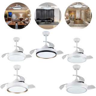 Ventilador de Teto Plafon 3 Pás Retrateis Ultra Silencioso LED Multicolor Moderno com Controle em Oferta na Shopee