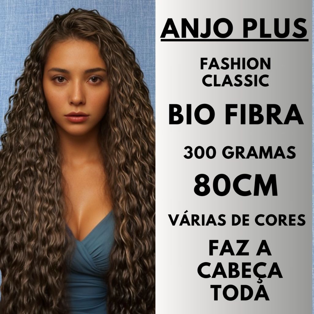 Anjo Plus 80cm FASHION CLASSIC/CHARMING HAIR  300g Cabelo Cacheado - Bio Fibra