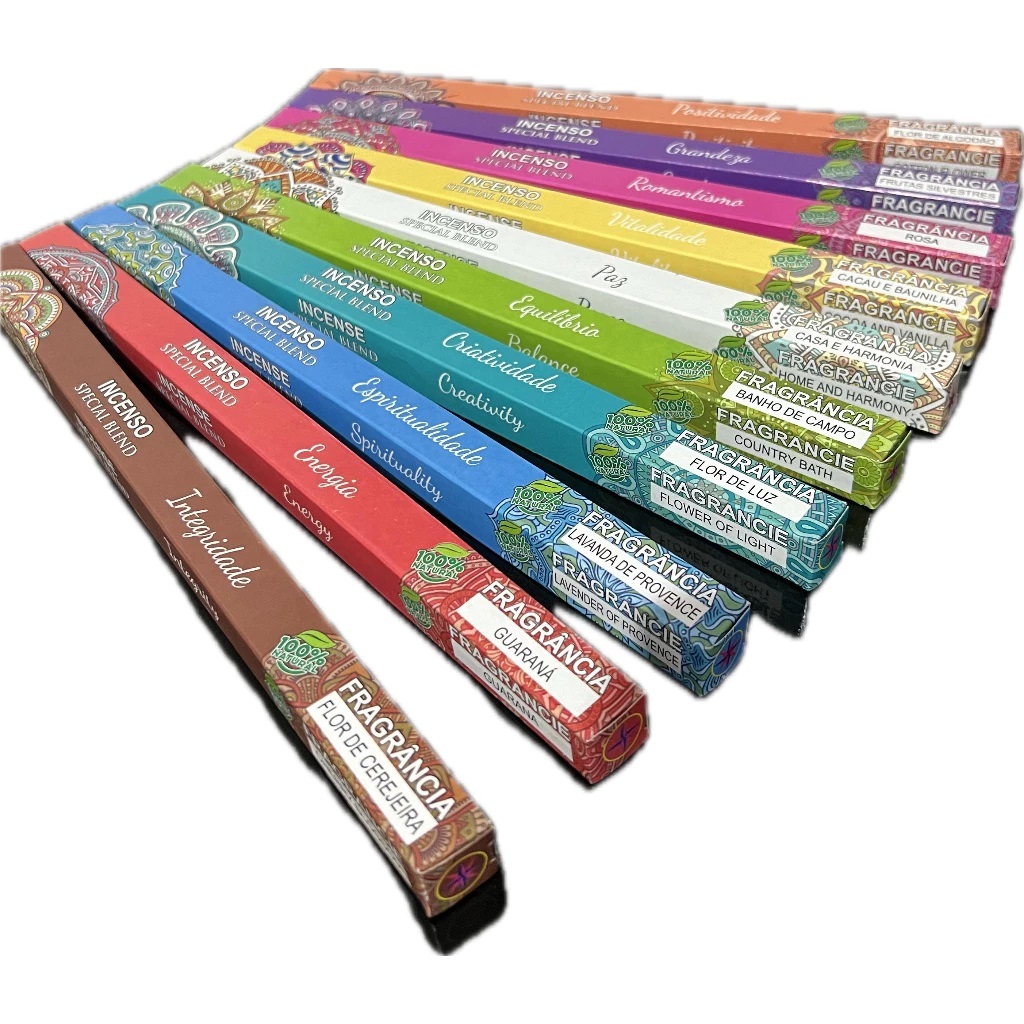 INCENSO 100% NATURAL - LINHA MANDALAS KIT COM 80 VARETAS