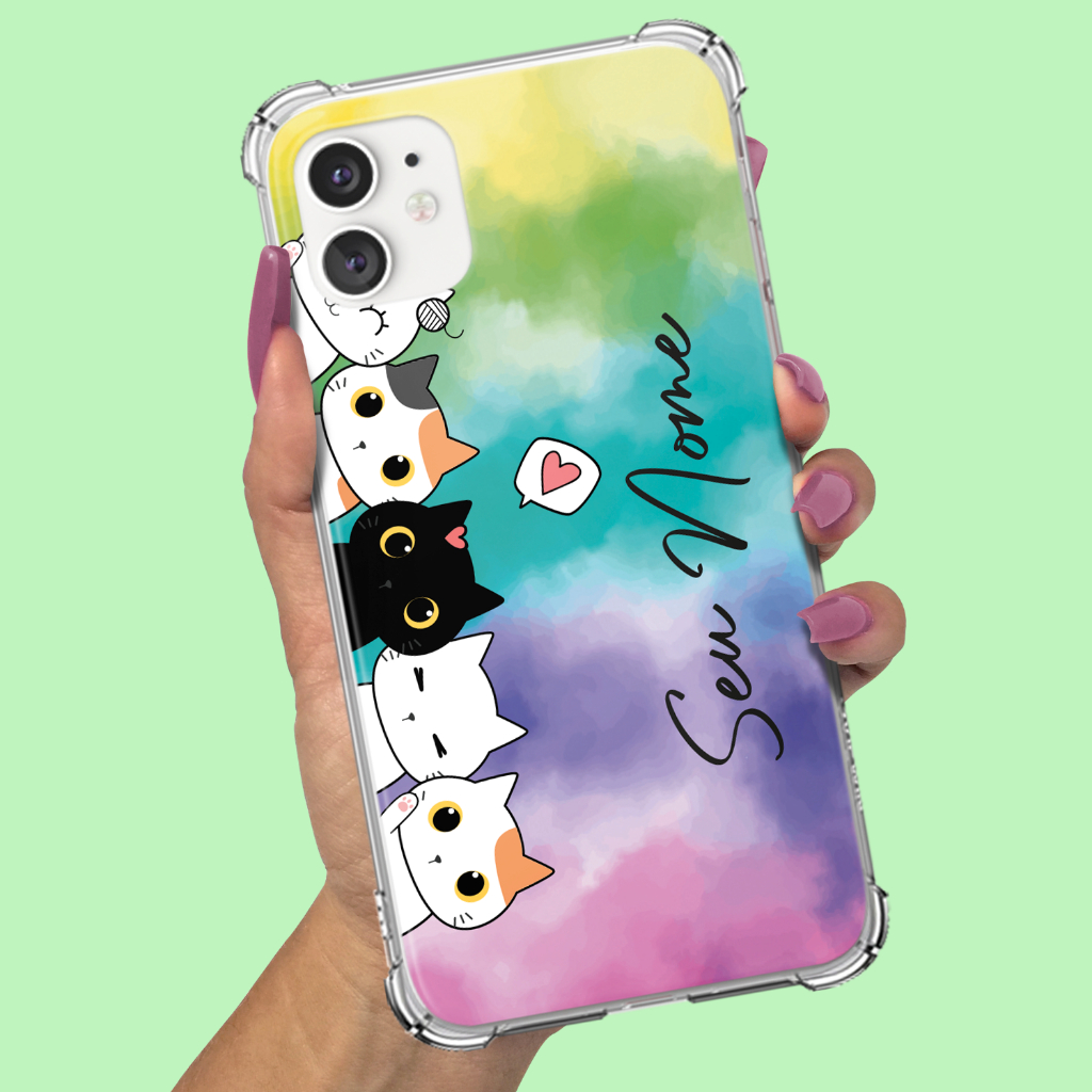 Capa Capinha para Samsung Galaxy A01 A02 A03 A03s A03 Core A04 A04s A04e A05 A05s A06 Anti-impacto Gatinhos Tie-Dye