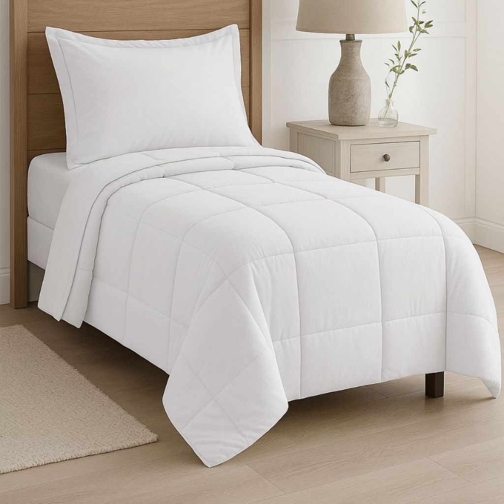 Edredom Cinza e Branco - Comprar com Melhor Preço em Roupas de Cama