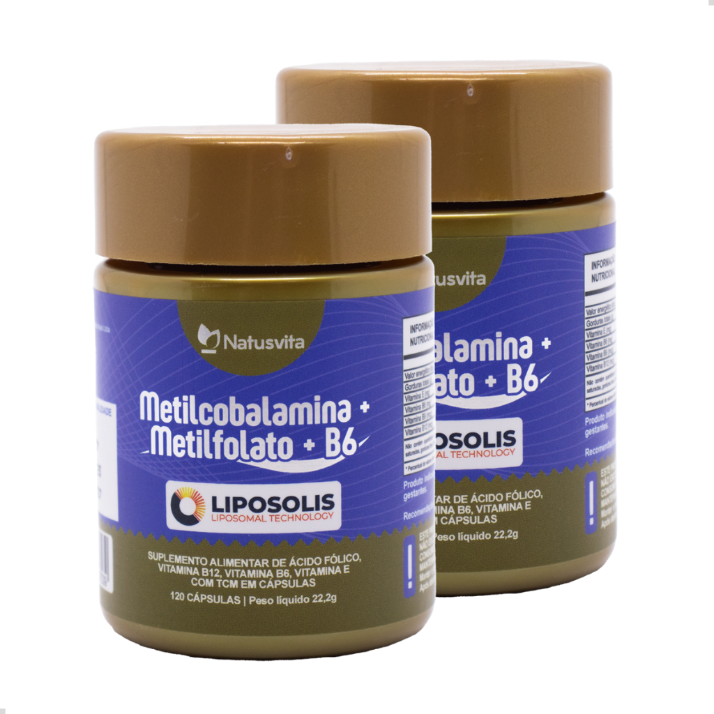 240 cápsulas Metilcobalamina B12 +Metilfolato Ácido Fólico +Vitamina B6 +Vit E +TCM Lipossomal Alta Absorção