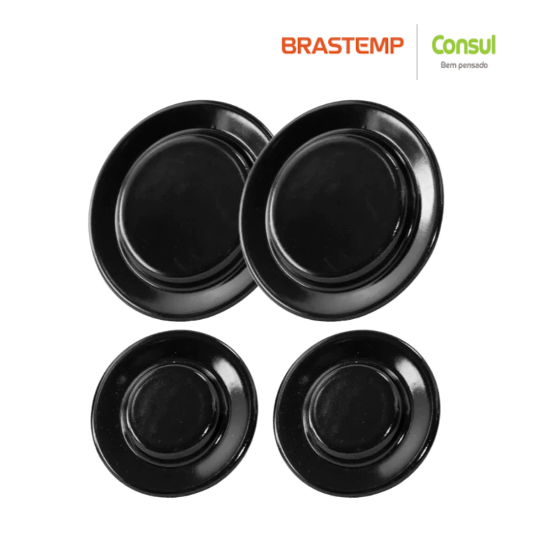 KIT 2 TAMPINHA GRANDE E 2 PEQUENA FOGÃO BRASTEMP CONSUL ATIVE