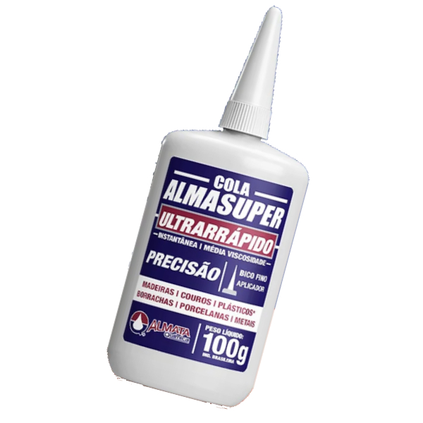 Cola Instantânea Almasuper 100g Adesiva Secagem Rápida Bico Fino de Precisão em Oferta na Shopee