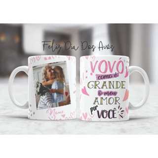 Caneca De Porcelana Personalizada dia dos avós dia das mães com Foto Vários modelos em Oferta na Shopee