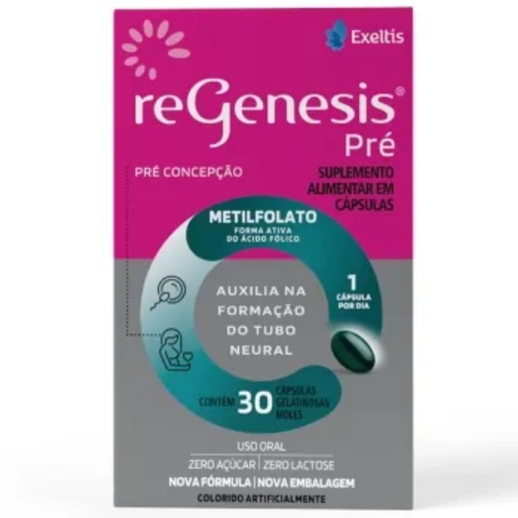 Regenesis Pré 30  Acido Fólico Metilfolato B12 ômega em Oferta na Shopee