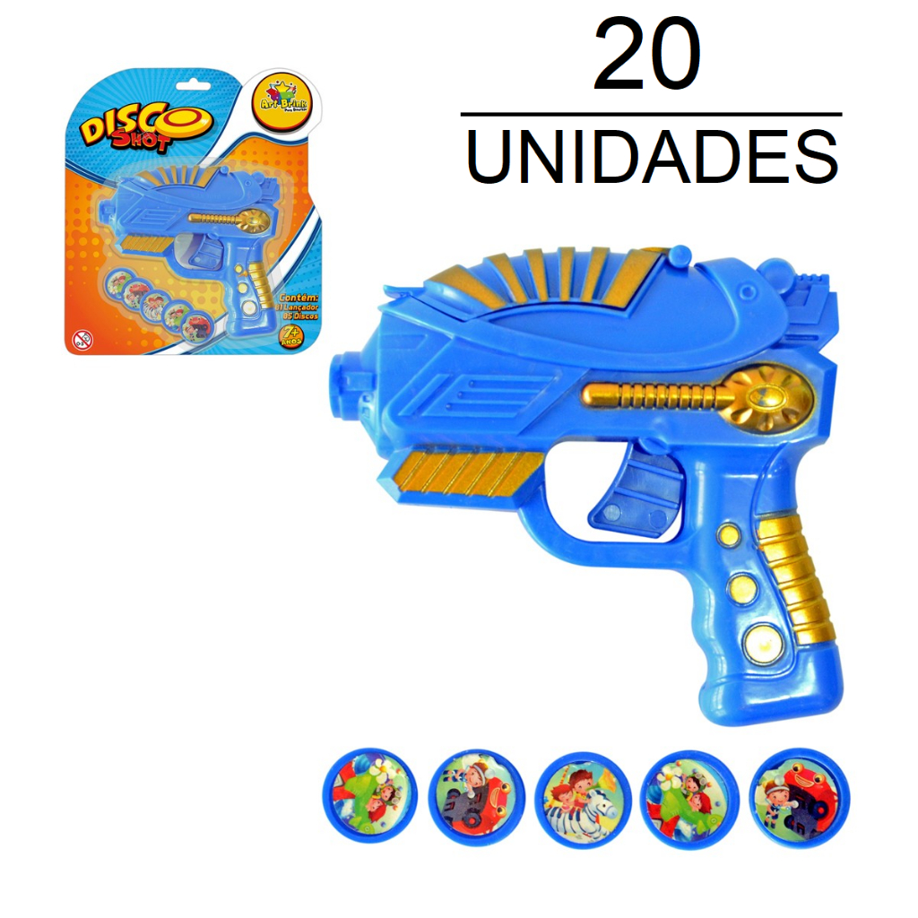 20 Lançadores de Discos Acompanhados por 5 Discos Cada Lançador | Disco Shot Art Brink  - Kits de 5, 10 ou 20 lançadores