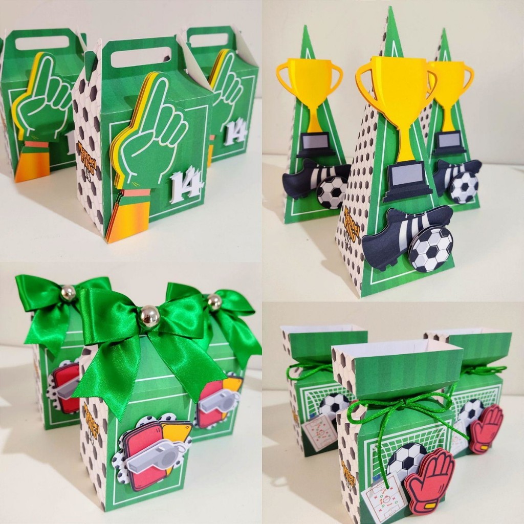 Kit 50 personalizados futebol ,Lembrancinhas,Caixinhas,papelaria personalizadas -KIT PEGUE E MONTE