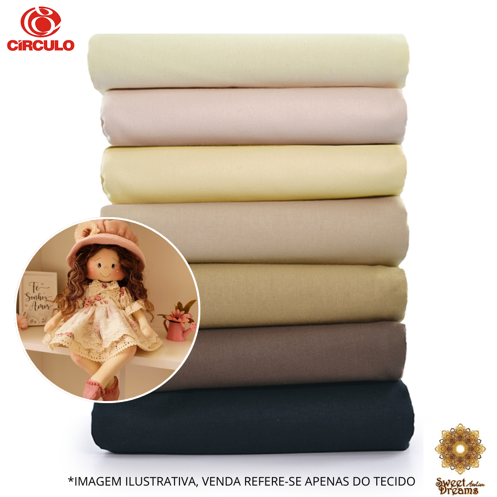 TECIDO PARA BONECAS CIRCULO 0,50X1,40MT em Oferta na Shopee