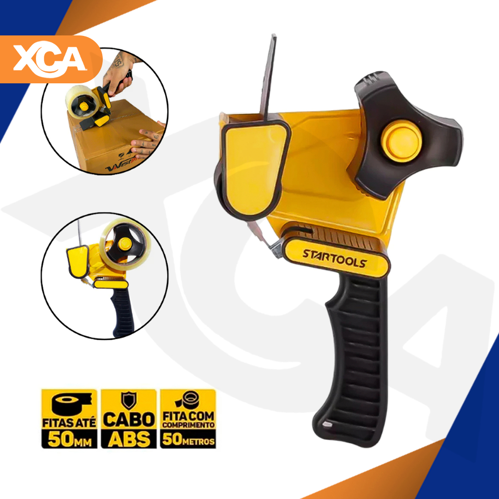 Aplicador Fita Adesiva Suporte Durex Larga Para Caixas Embalagem Operações Regulagem De Tensão em Oferta na Shopee