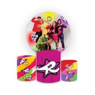 Kit Painel Sublimado Tema DOS ROSAS EMILL VIK + trio de capas de cilindros aniversario festas em Oferta na Shopee