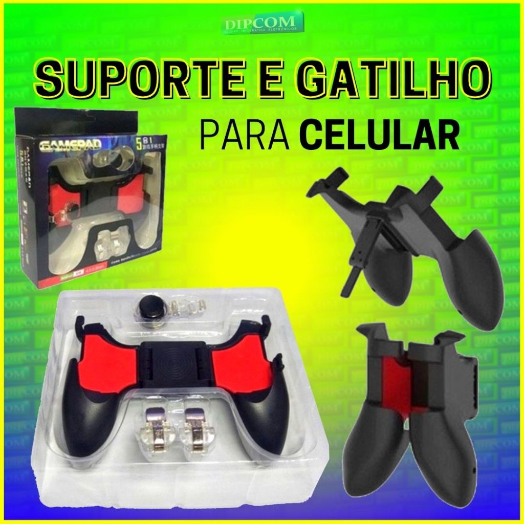 Suporte e Gatilho Para Celular [Gamepad]