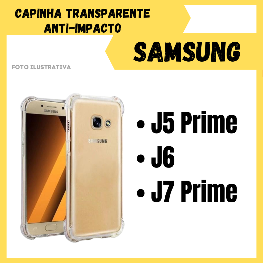 Combo Samsung J5 Prime / J6 / J7 Prime / Capa transparente + Película 3D Privacidade / CM25/KT05.