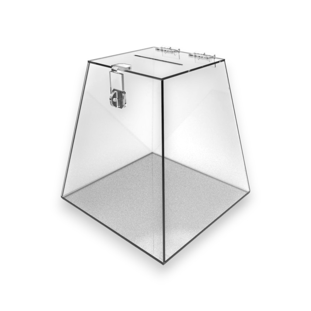 URNA PIRAMEDE 25X25X15CM GAZOFILÁCIO DE MESA EM ACRÍLICO