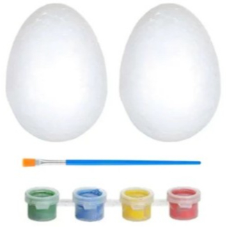 KIT Pintura Ovinhos de Páscoa com 2 Ovos + Tinta + Pincel