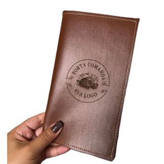 10 Porta Contas (comanda) Luxo - A Logo Do Seu Restaurante em Oferta na Shopee