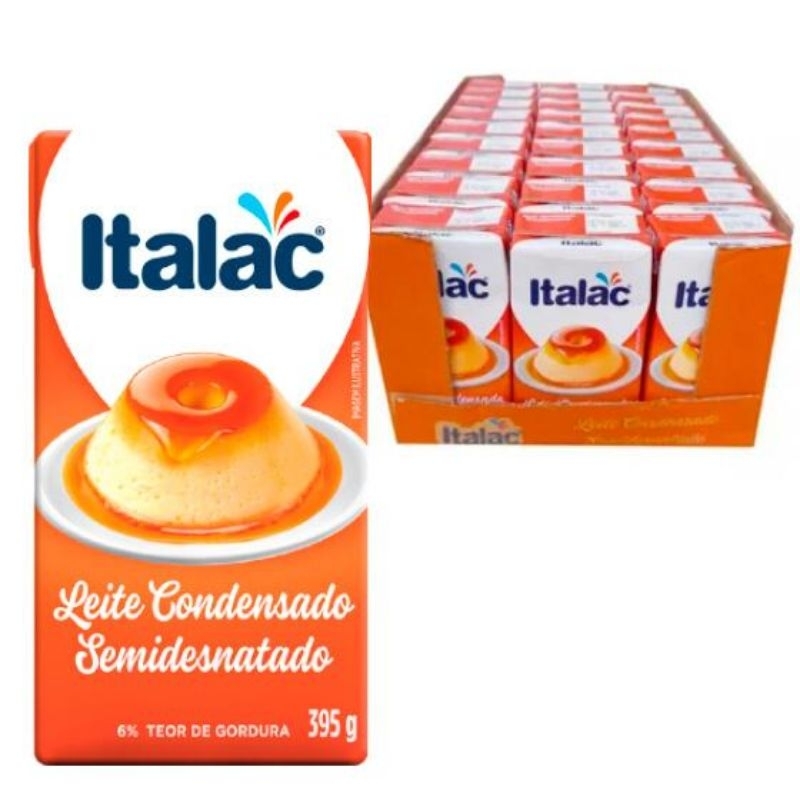 Leite Condensado Italac Semidesnatado - 395g - Kit com 20 unidades