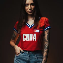 Camisa Cuba Retrô Feminina Oficial