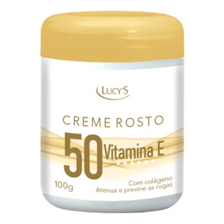 Creme Facial 50+ Para Rugas com Colágeno e Vitamina E Antissinais e Antirrugas - 100g Lucy's em Oferta na Shopee