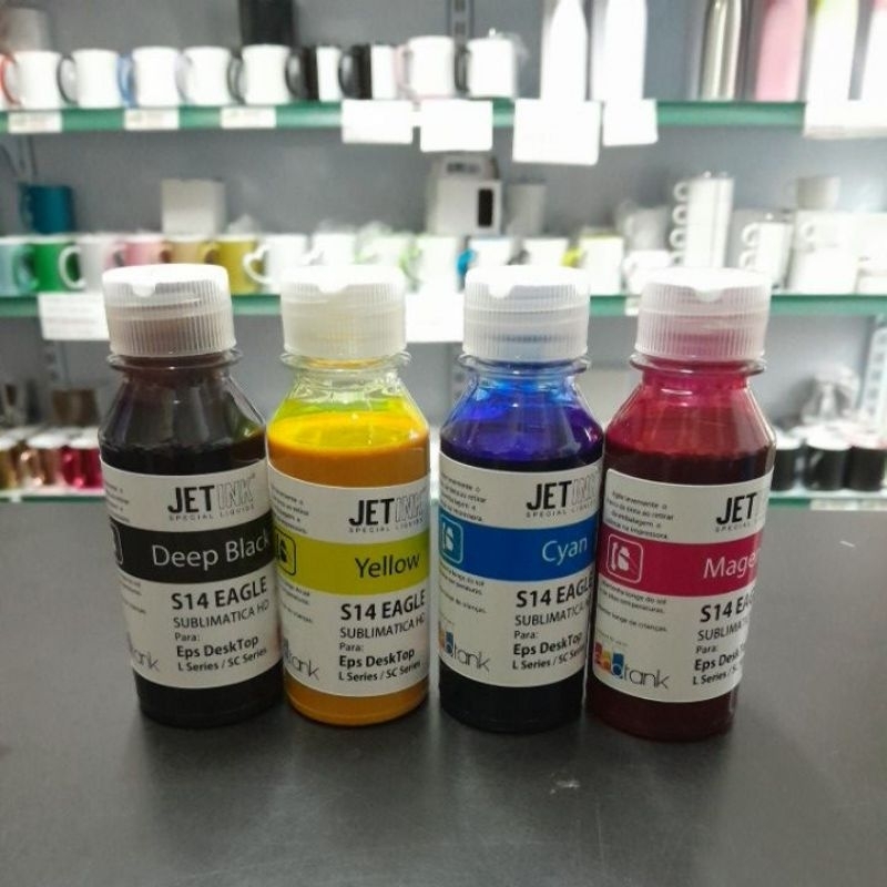 kit 4 tintas sublimáticas JET INK 100ml de cada cor. em Oferta na Shopee