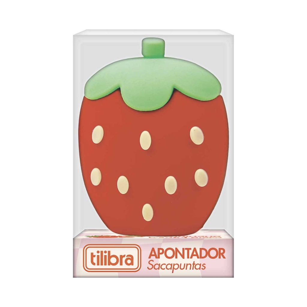Apontador Be Berry Morango com Aroma Sem Depósito - Tilibra em Oferta na Shopee