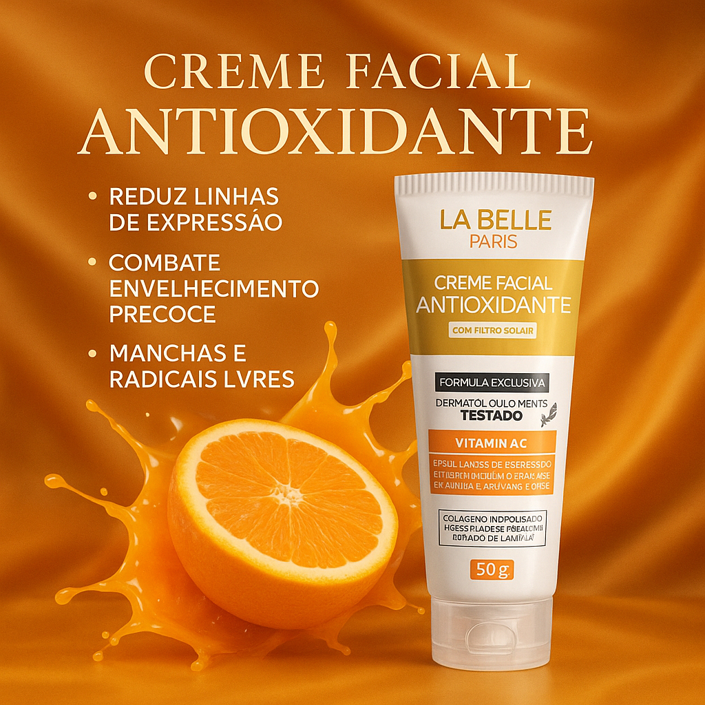 La Belle Paris Creme Facial 50g Antioxidante com Filtro Solar em Oferta na Shopee