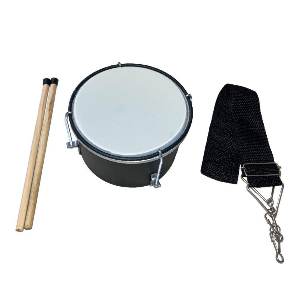 Kit Tamborzinho Tambor com Correia Talabarte e Baqueta Colorido