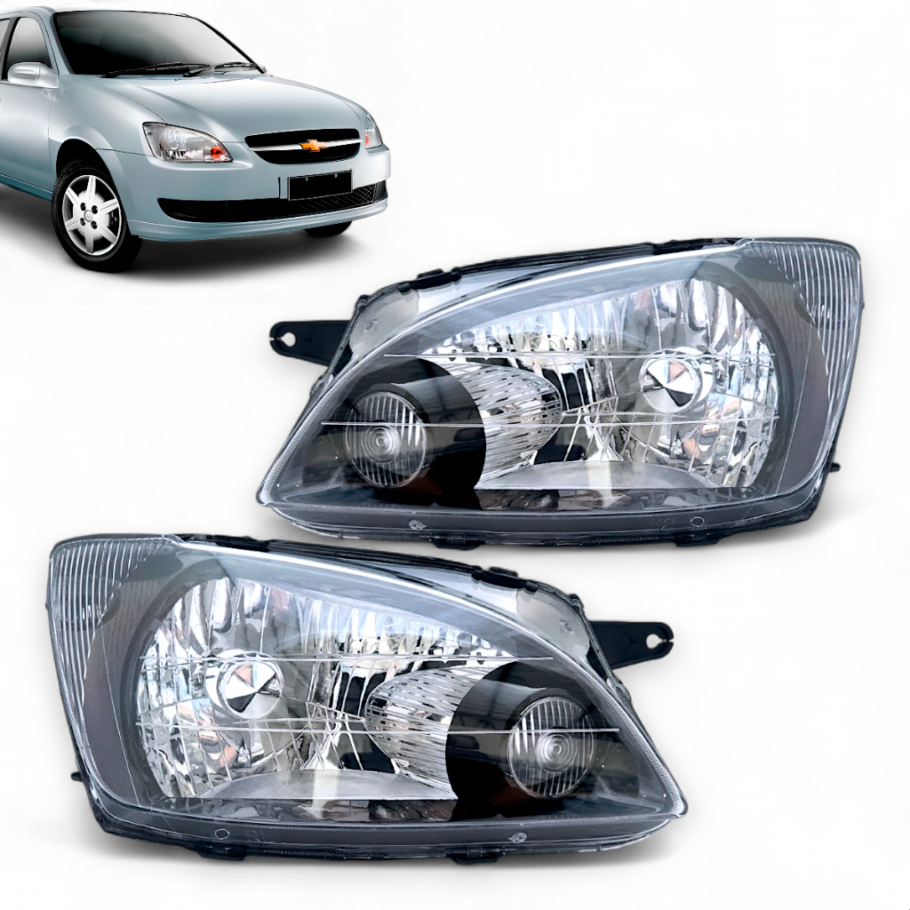 Farol Corsa Classic 2011 2012 2013 2014 2015 2016 Máscara Negra