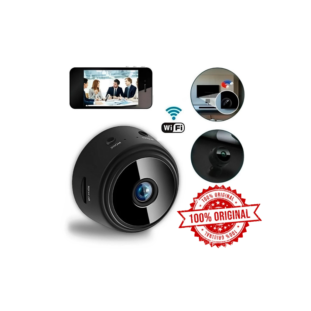 Câmera A9 Mini HD com Sensor de Presença Wi-Fi 110V e Suporte para Encaixe