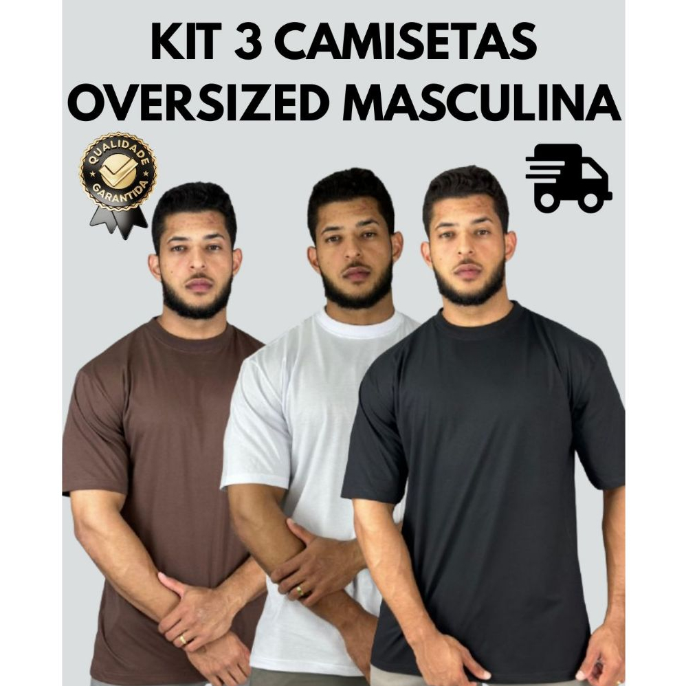 Camiseta Oversized Masculina Premium 100% Algodão Streetwear Estilo Casual Caimento Perfeito Moda Confortável