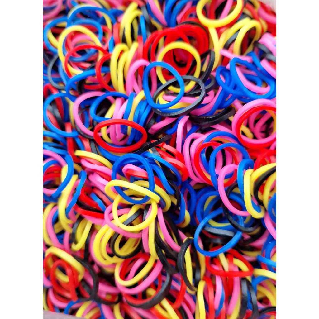 1.000 Elásticos  Pet Liguinhas  Coloridas  para Penteados Pet   Tipo Grossinha Elástico para Penteados Pet