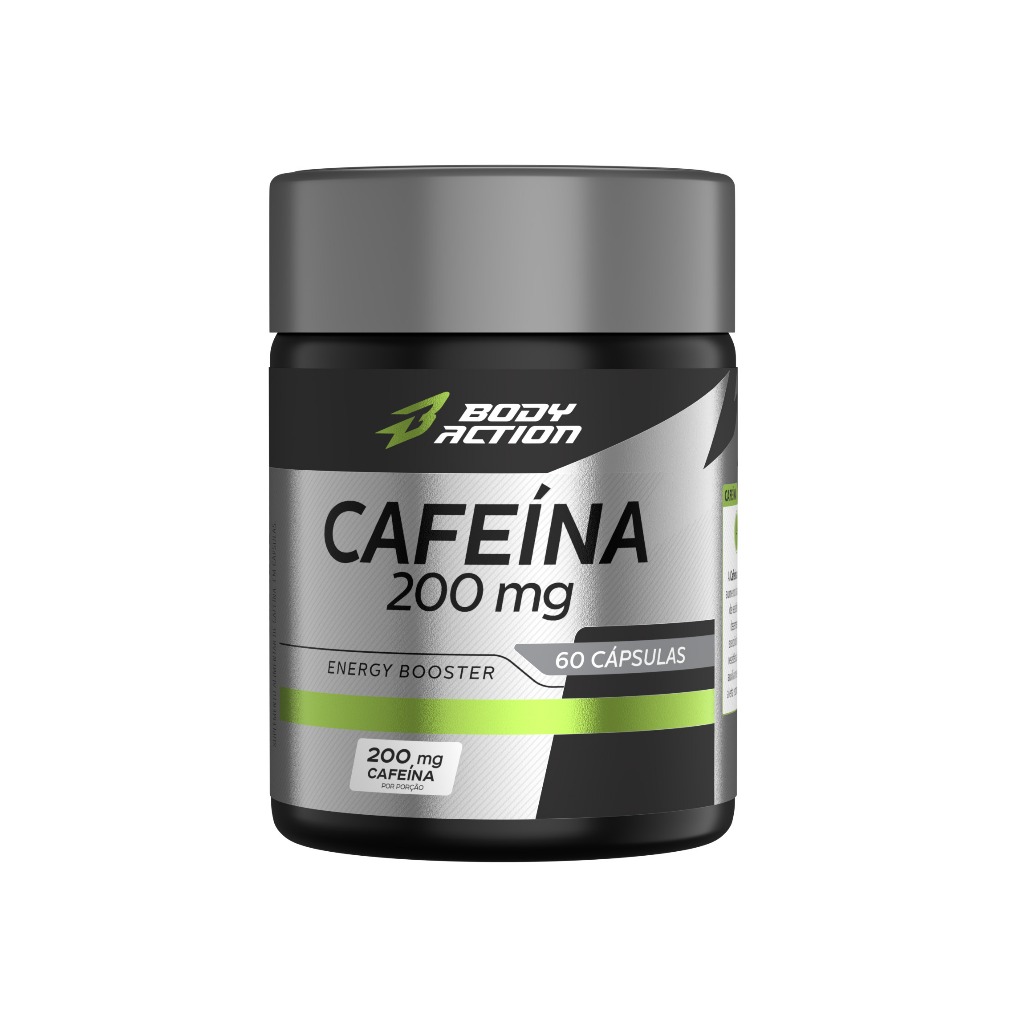 Cafeína 200mg Energy Booster 60 Cápsulas Bodyaction