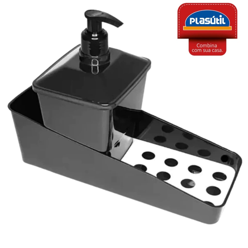 Porta Detergente Plasútil Conjunto Completo Organização Pia Cozinha Bancada em Oferta na Shopee