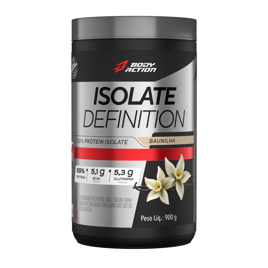 Whey Protein Isolado Isolate Definition 900g Bodyaction em Oferta na Shopee