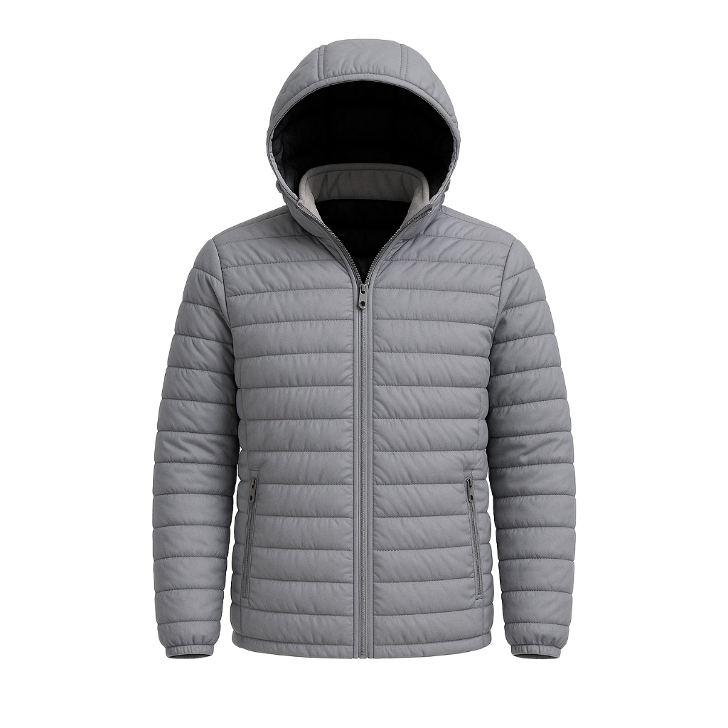 Casaco Masculino Impermeável Jaqueta Puffer Com Capuz