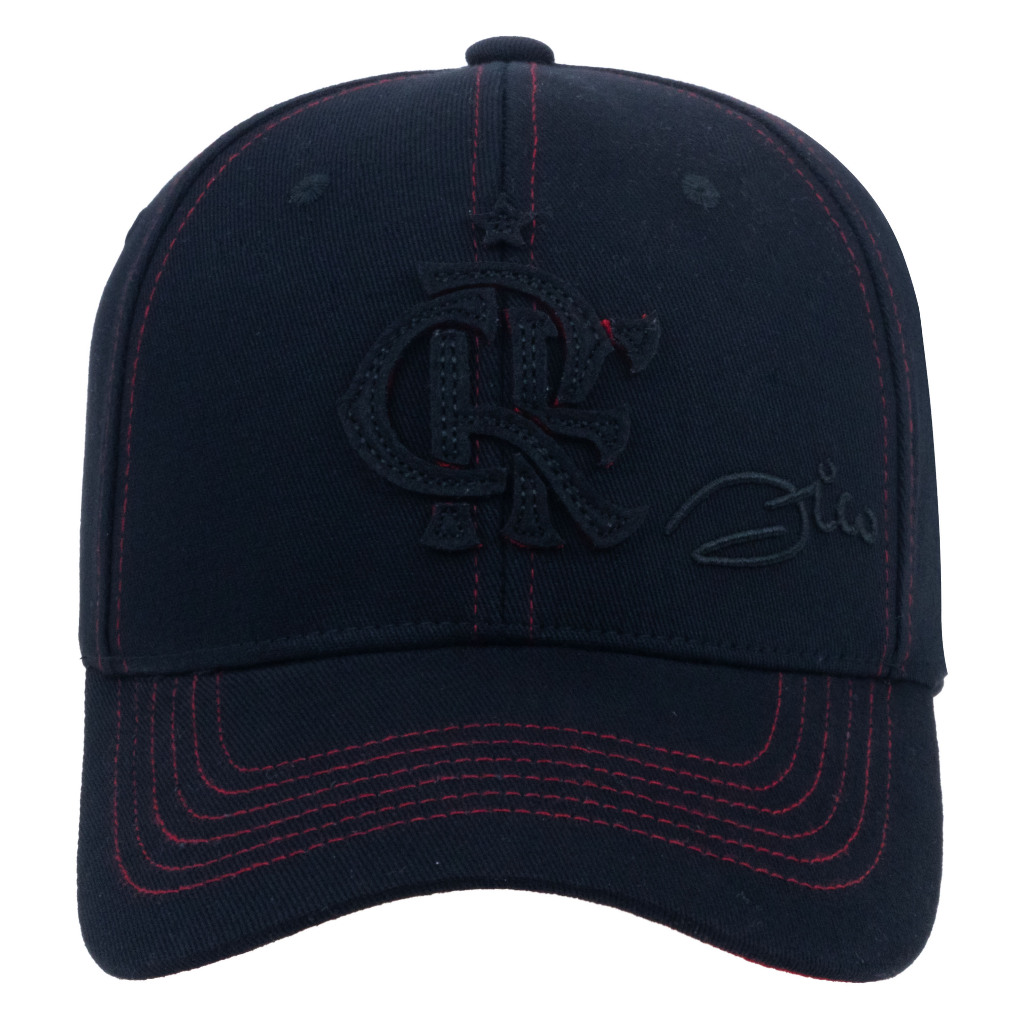 Boné Zico e Flamengo preto linhas vermelhas (32529) em Oferta na Shopee