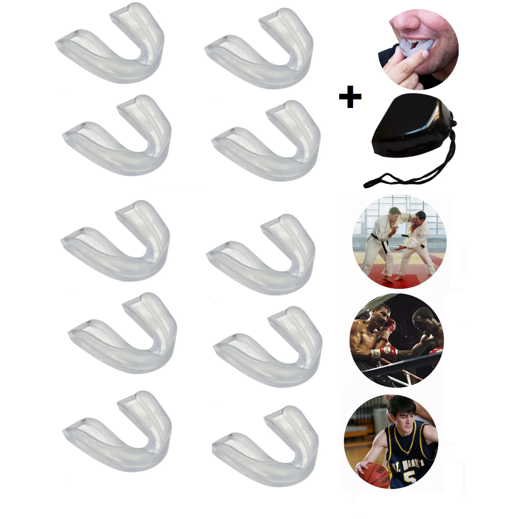 Protetor bucal simples com estojo Ideal para Boxe MMA Basquete Lutas em Oferta na Shopee