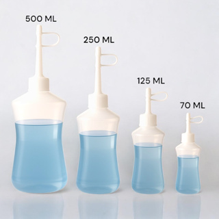 Almotolia Plástica Frasco Para Líquidos 125ml 250ml 500ml Bico Reto E Curvo em Oferta na Shopee
