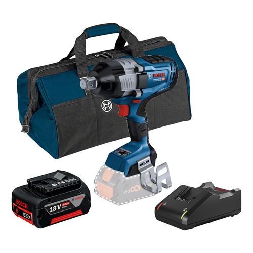Chave de Impacto Bosch GDS 18V-1600HC 3/4 Brushless com Bateria 4Ah Carregador Rápido Bivolt e Bolsa Inclusa - Home & Living