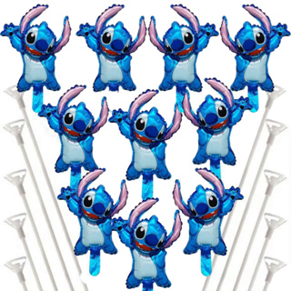 KIT 6 BALÕES STITCH DE MESA BALÃO METALIZADO LILO ANGEL STICH filme desenho animado enche  gás helio em Oferta na Shopee