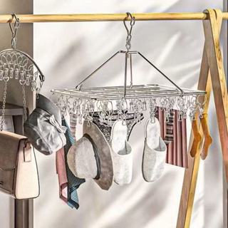 Cabide De Roupa À Prova De Vento De Aço Inoxidável 40/26/20 Prendedores  Varal Meia Toalha em Oferta na Shopee