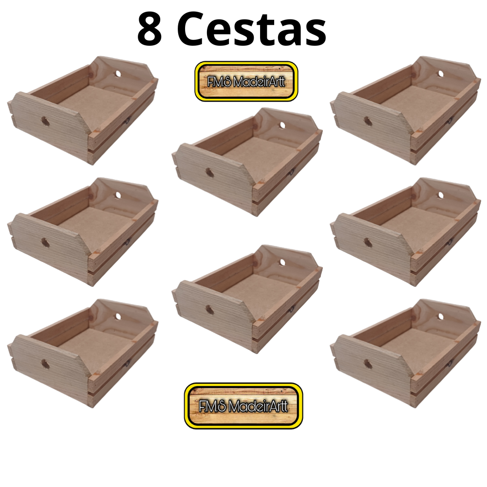 8 Cestas Caixotinho bandeja para o dia dos namorados fms_madeirartt