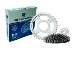 Kit Relação Transmissao Honda Pop 100 e Pop 110 Coroa Corrente Pinhão