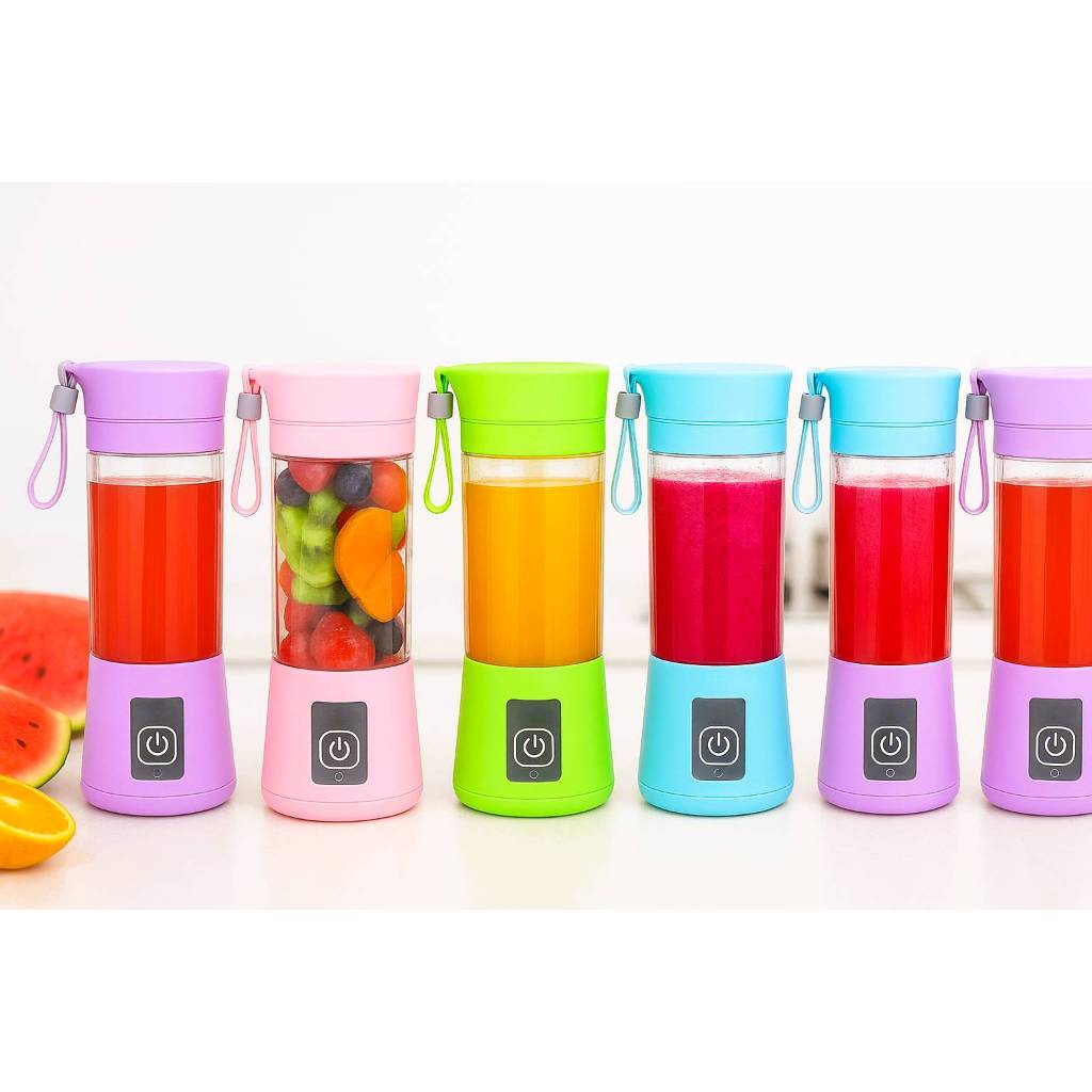 Kit 5/10/15/20 Mini Liquidificador PortátilShake Com 6 Laminas Acompanha Cabo USB