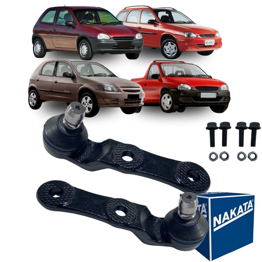 Par  Pivô Bandeja Dianteiro Nakata Gm Prisma Celta Prisma em Oferta na Shopee