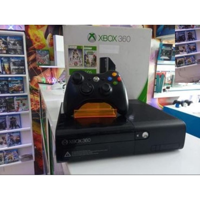 Xbox 360 4g ltu destravado + 1 controle + kinect + 5 jogos + garantia + nota fiscal