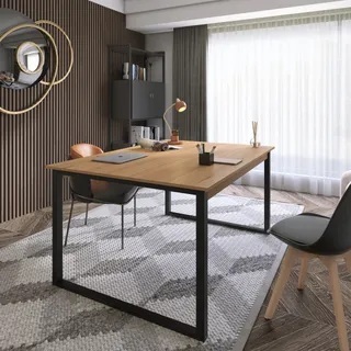 Escrivaninha 90x60 Industrial para Quarto Mesa Computador MDP Ferro em Oferta na Shopee